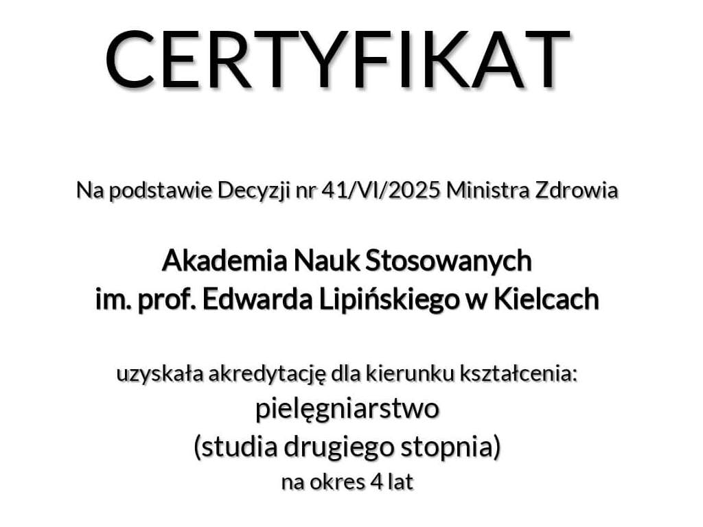 certyfikat Ministra Zdrowia 1
