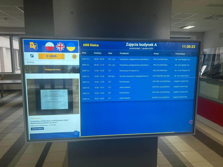 Akademia Nauk Stosowanych w Kielcach (Akademia Lipińskiego) jest w połowie realizacji projektu „Dostępna Akademia Lipińskiego”, współfinansowanego przez Unię… Dostępna Akademia Lipińskiego – półmetek realizacji projektu