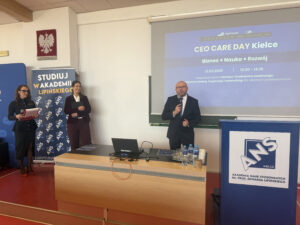 12 marca w Akademii Nauk Stosowanych im. prof. Edwarda Lipińskiego w Kielcach odbyło się wydarzenie CEO CARE DAY – inicjatywa, której celem było połączenie… CEO CARE DAY – nauka i biznes spotkały się w Akademii Lipińskiego