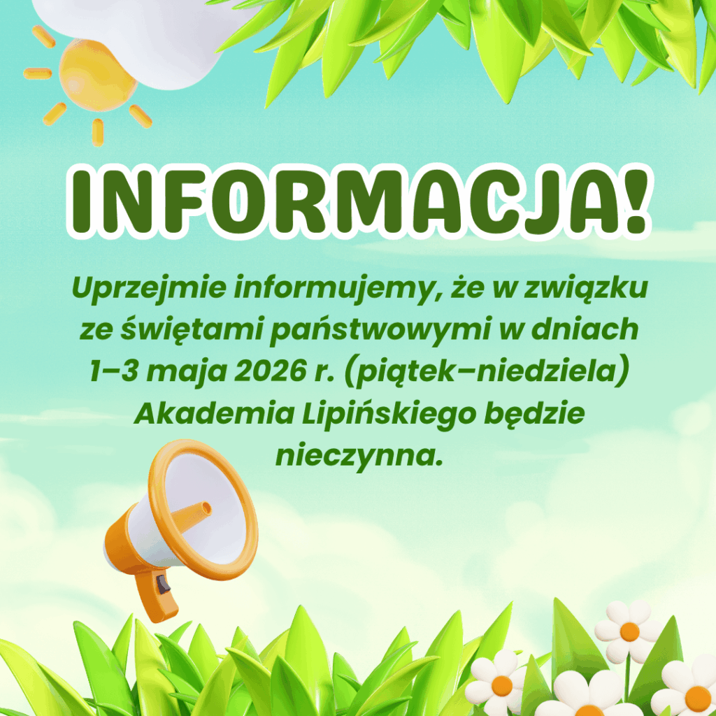 Informacja organizacyjna – weekend majowy